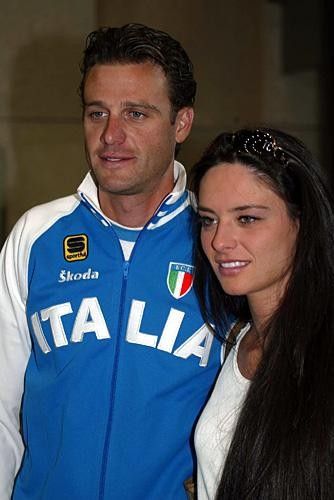 Alessandro Petacchi with his wife Anna Chiara