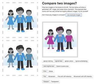 Resemble.js is a popular image comparison library, and gives you a lot of control over what triggers a visual differentiation