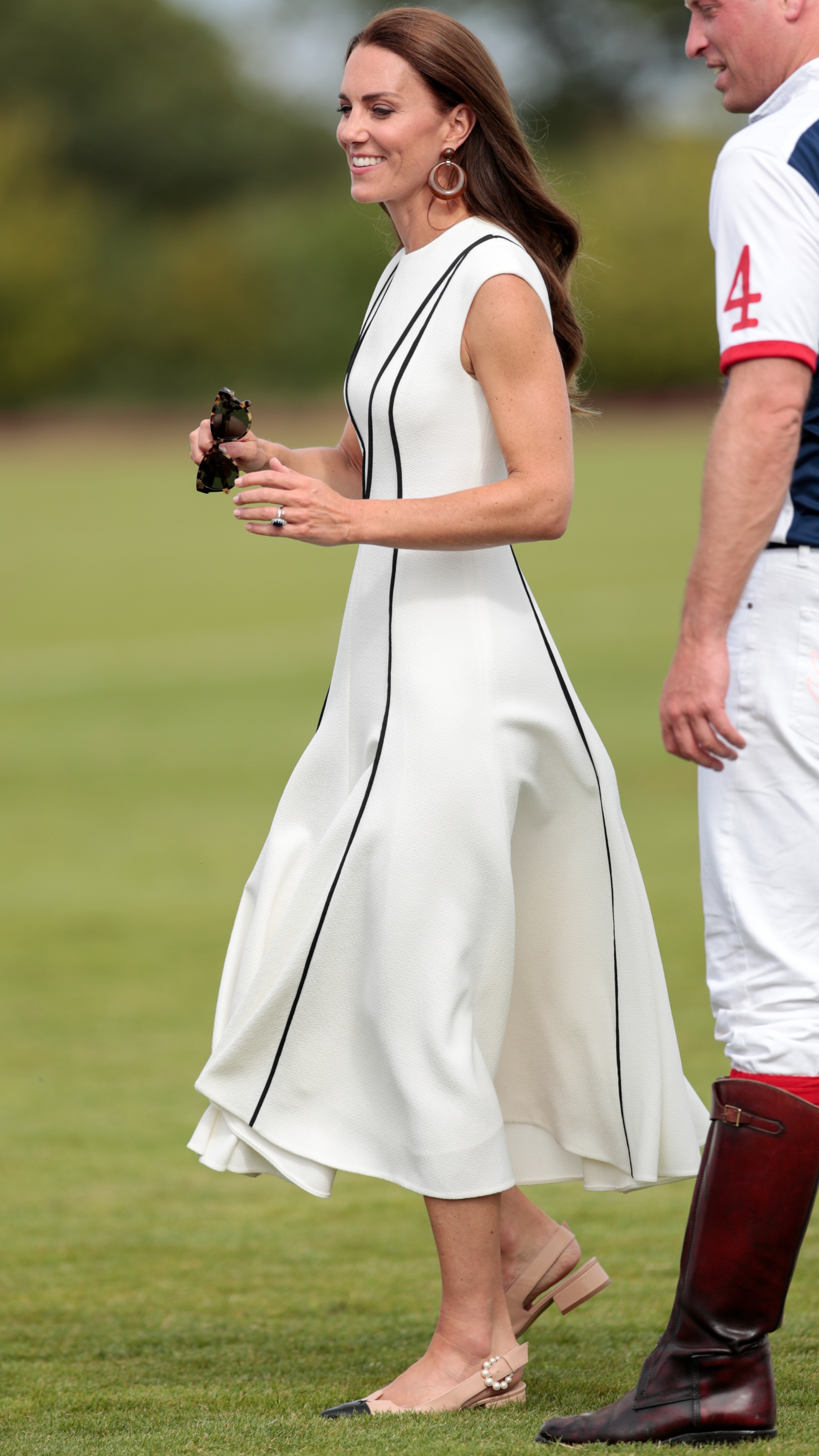 Catherine, Princess of Wales during the Royal Charity Polo Cup 2022 at Guards Polo Club on July 06, 2022