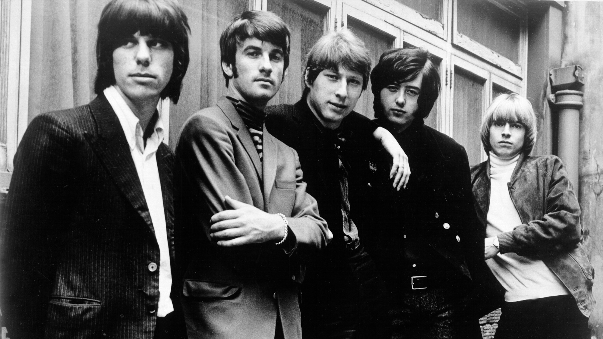 The Yardbirds pose for a portrait in 1966. (L-R) Jeff Beck, Jim McCarty, Chris Dreja, Jimmy Page, Keith Relf.