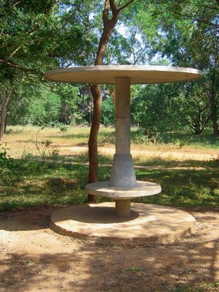In Auroville, India, the designer comes across an unconventional bus stop
