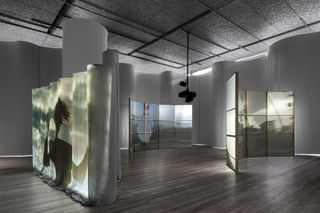Folding screens from Paraventi exhibition at Fondazione Prada