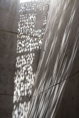 Light shining through onto the wall