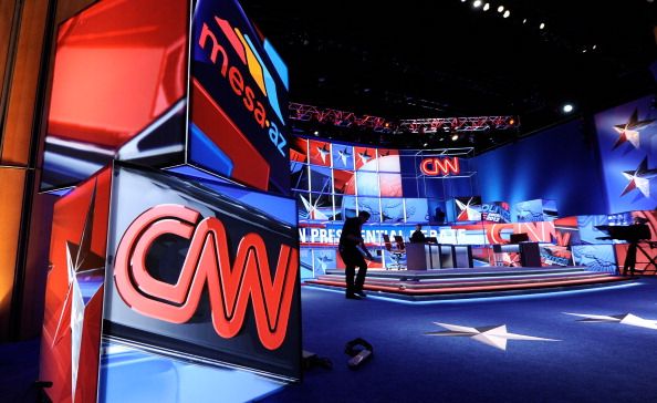 CNN hosts the Republican presidential candidate debate in 2012.