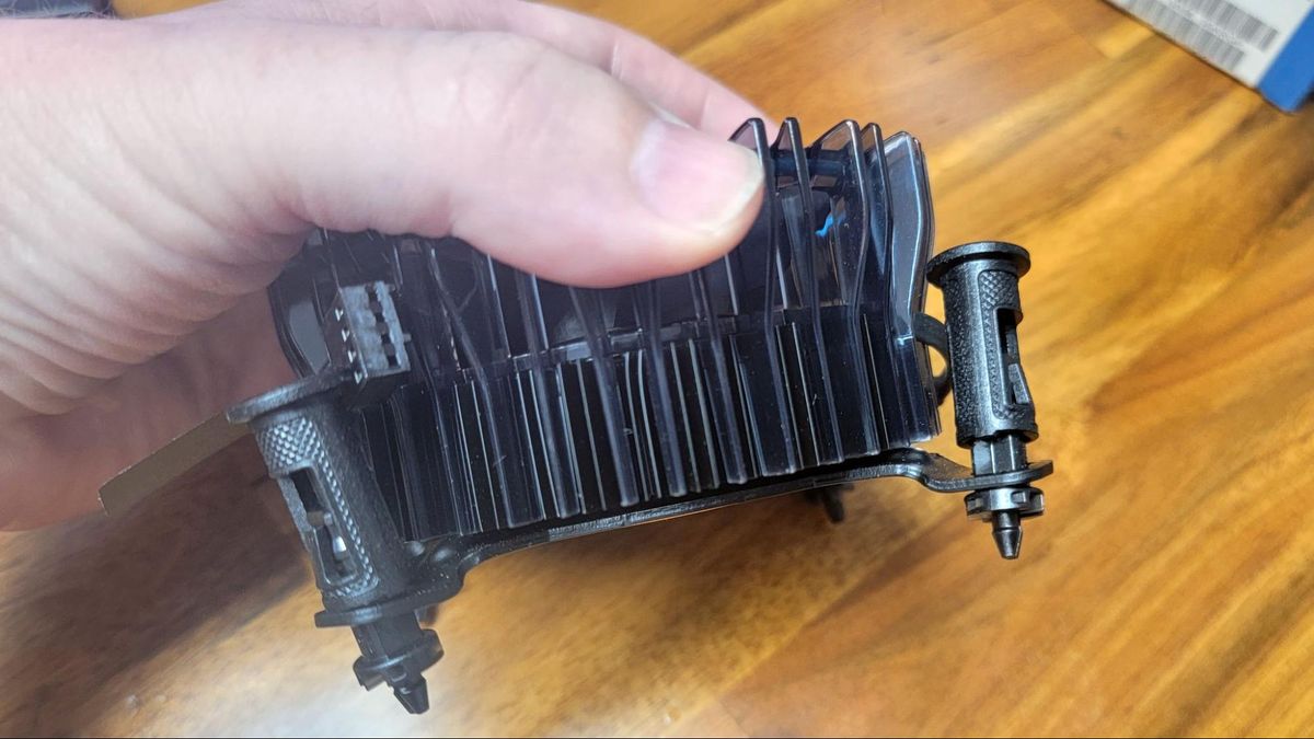 An Intel stock CPU cooler
