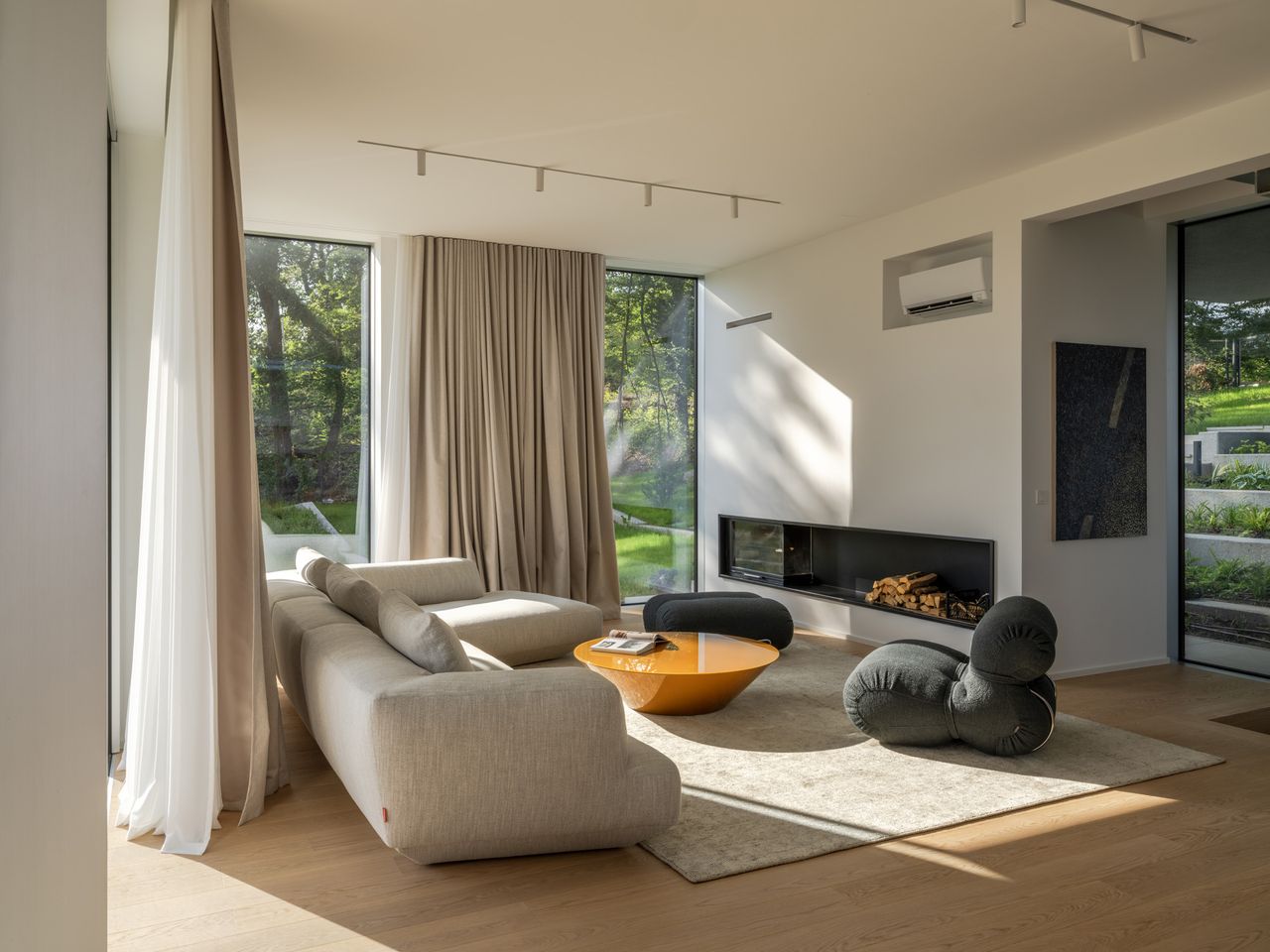 The main living areas on the ground floor