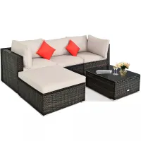 Costway 5-piece Outdoor Patio Sectional