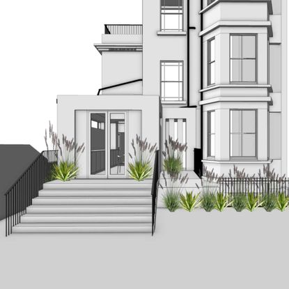 Architect's render of extension