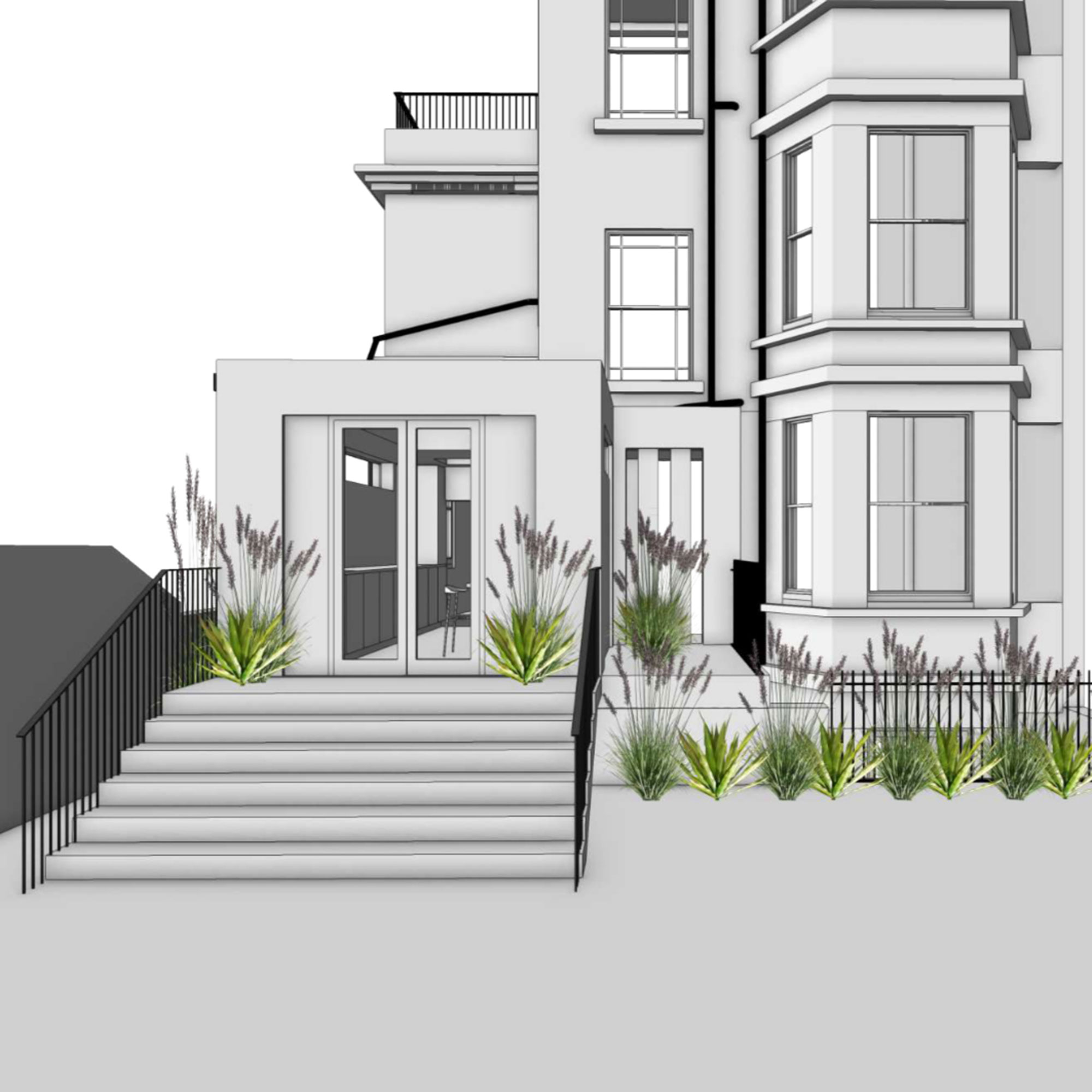 Architect's render of extension