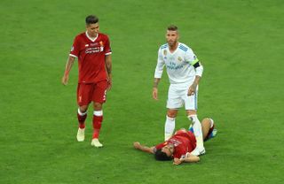 Salah's 2018 final ended early after a controversial challenge from Sergio Ramos