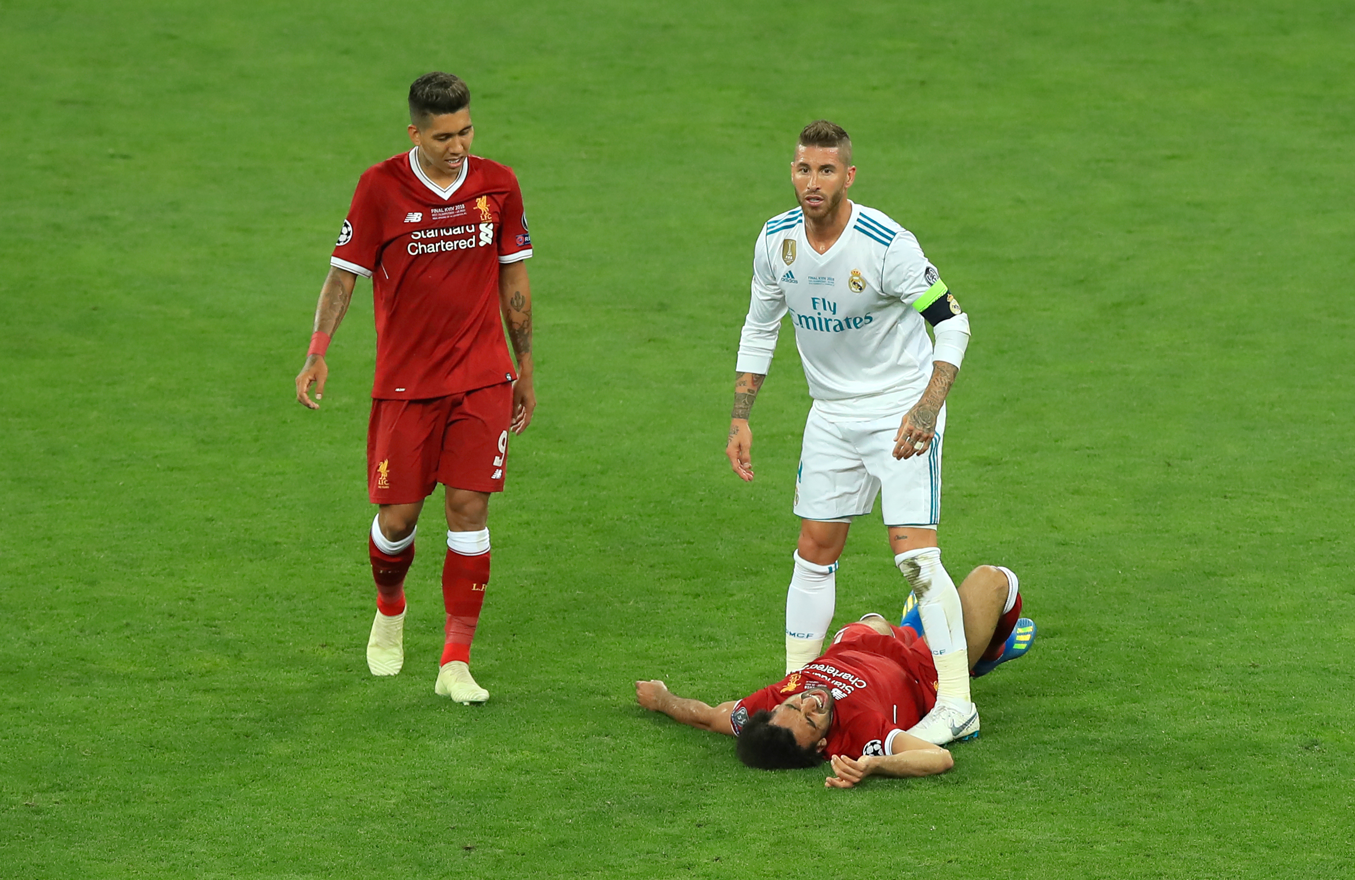 Salah's 2018 final ended early after a controversial challenge from Sergio Ramos