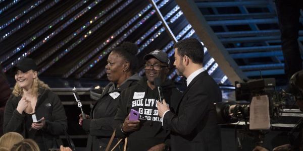 Gary from Chicago with Jimmy Kimmel at the 2017 Academy Awards