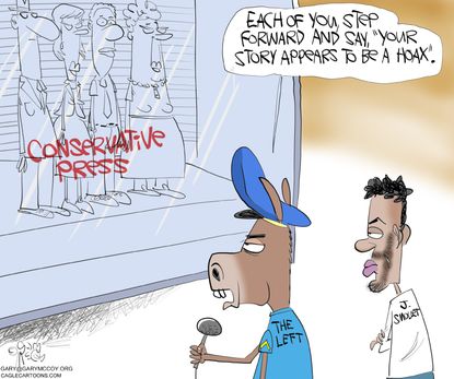 Editorial Cartoon U.S. Jussie Smollett hate crime conservative press