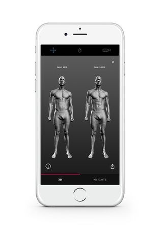 With the app, users can get detailed measurements of their body, including weight, muscle mass and body fat percentage.