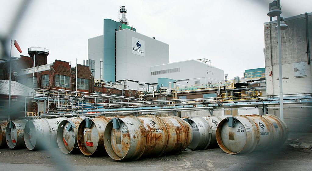 cameco production facility rust covered drums
