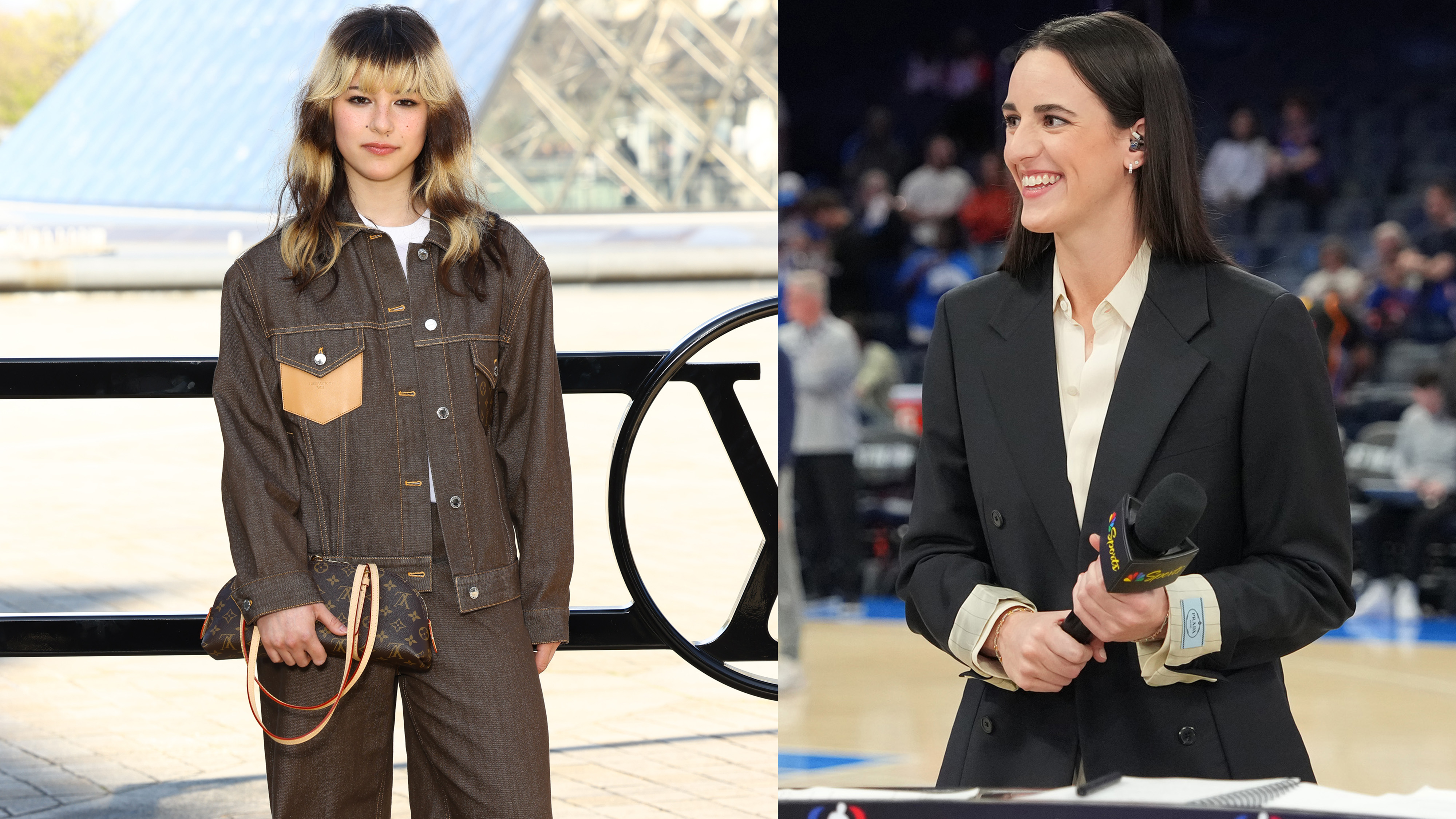 Side-by-side photos of Alysa Liu and Caitlin Clark. 