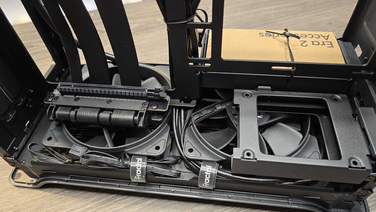 Fractal Design Era 2 PC case from different angles and different stages of the build process