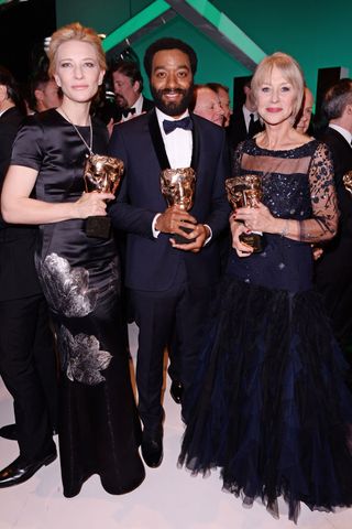 Cate Blanchett, Chiwetel Ejiofor and Helen Mirren at the BAFTAs 2014