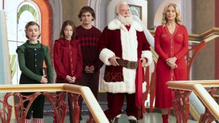 Santa watches over the North Pole with his family and elves in The Santa Clauses.