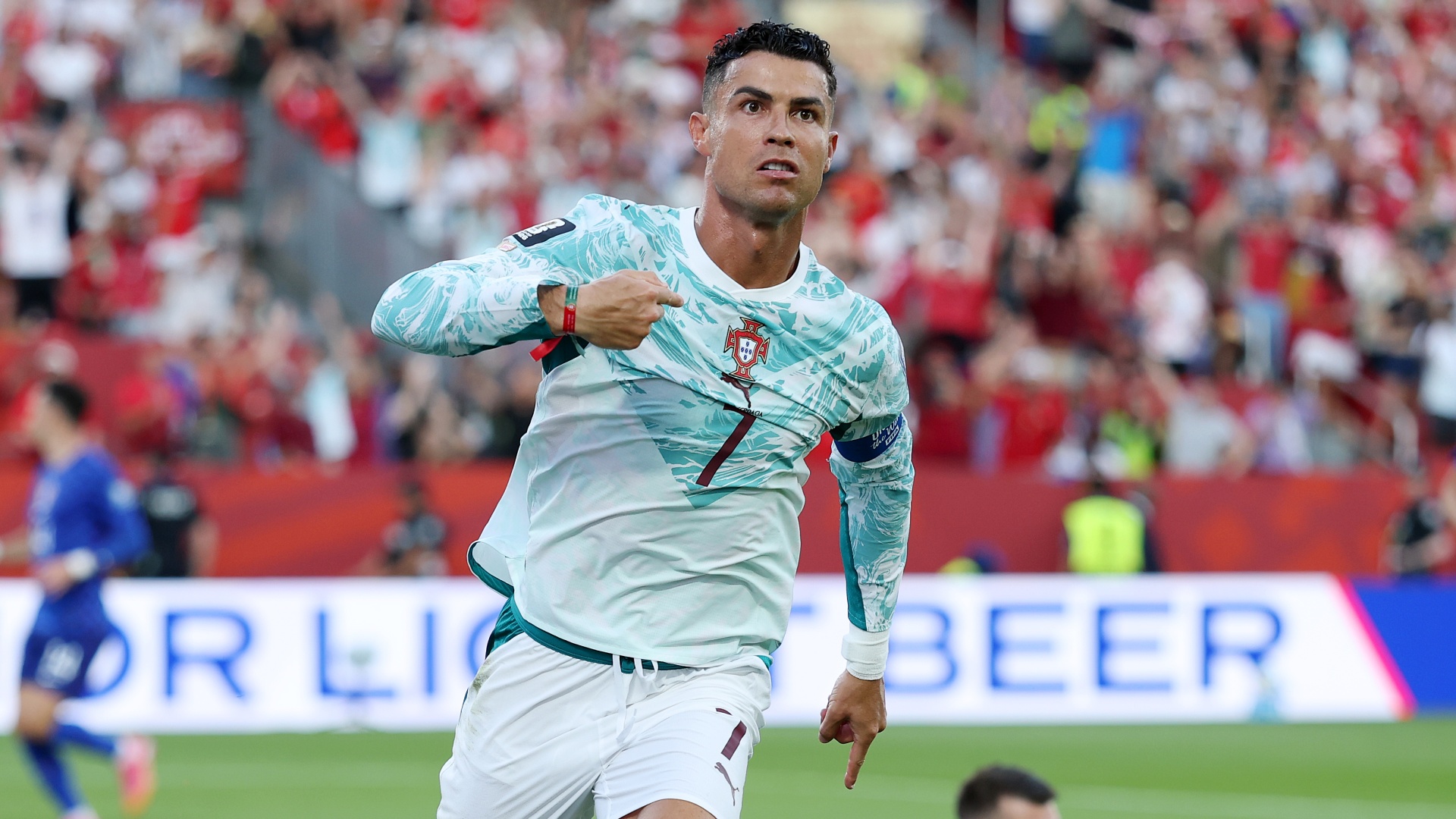Portugal's Cristiano Ronaldo celebrating at World Cup 2026