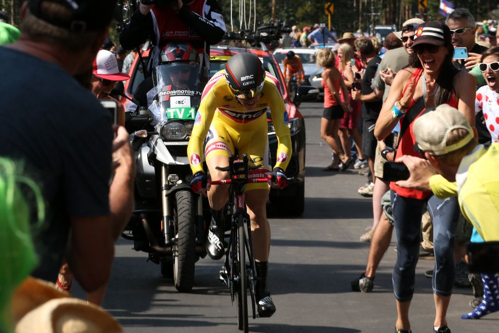 Rohan Dennis (BMC) feeling the pain up the climb
