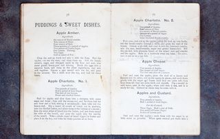 Puddings and Sweets Chapter - Plain Cookery Recipes Book by Mrs Charles Clarke for the National Training School for Cookery