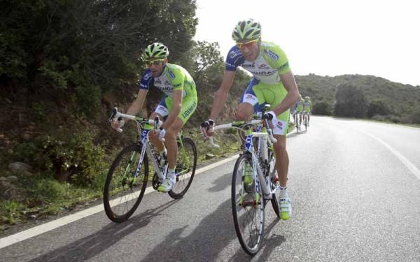 Vincenzo Nibali and Eros Capecchi