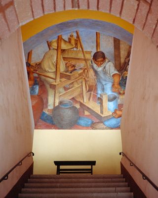 A mural by Mexican painter Pedro Martínez in the Ignacio Ramírez cultural centre