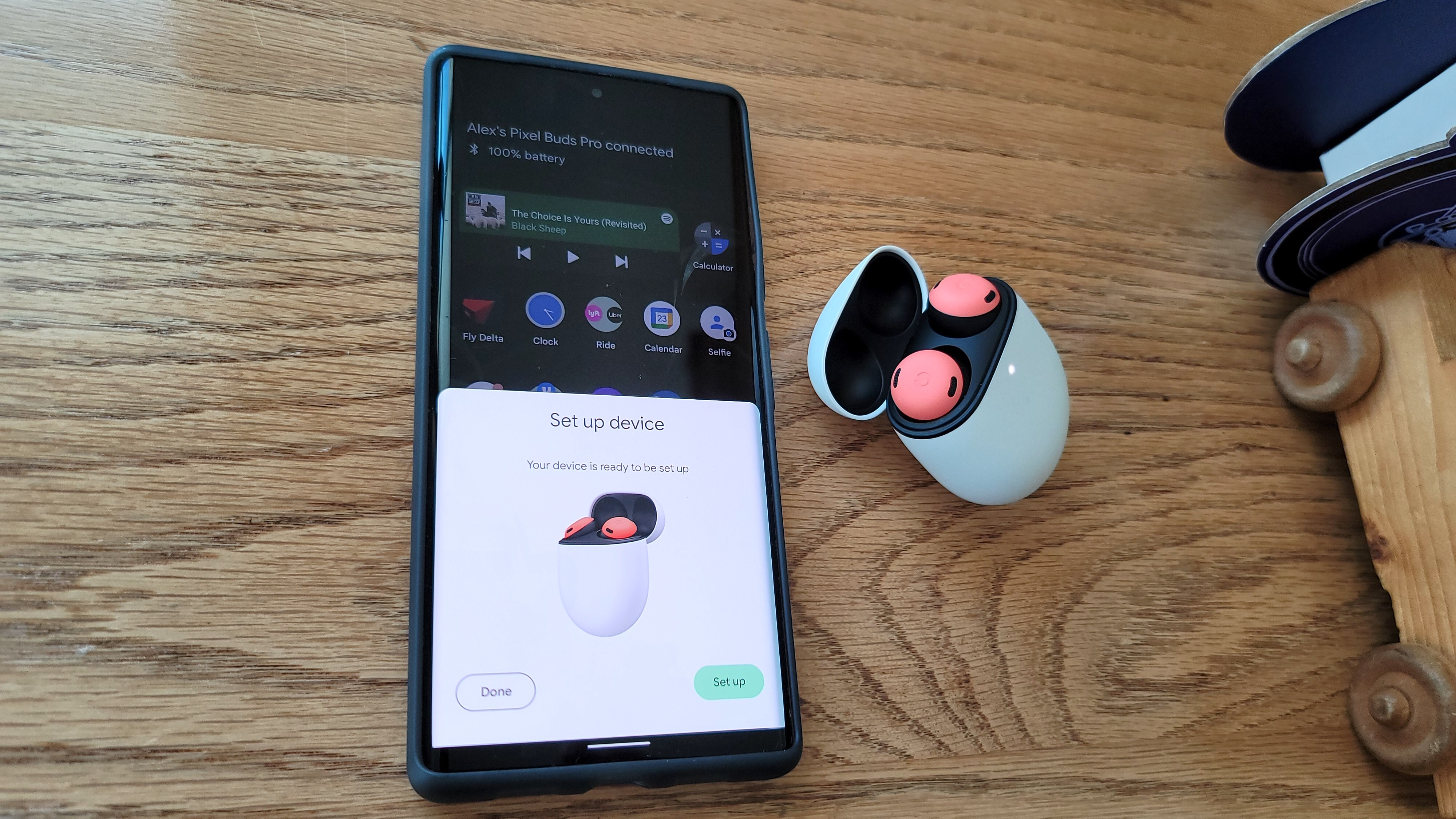One-tap Google Fast Pair being executed on the Google Pixel Buds Pro