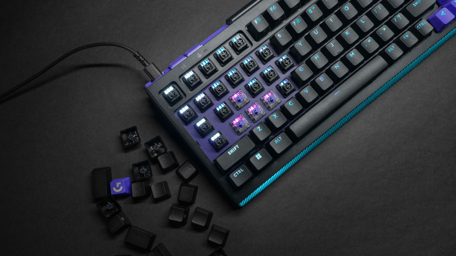 A Logitech G keyboard