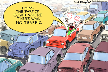 Editorial Cartoon U.S. covid traffic