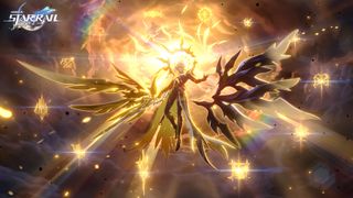 A screenshot of Phainon from Honkai Star Rail in his enhanced form