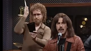 Will Ferrell banging on the cowbell in iconic SNL sketch.