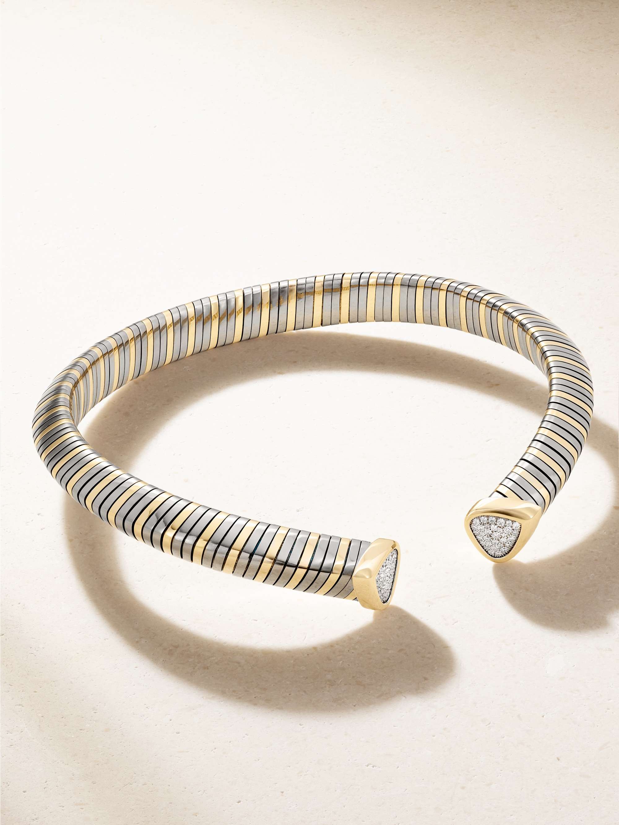 Trisola 18-Karat Gold, Titanium and Diamond Necklace