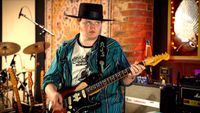 Rhys John Stygal playing a Fender Stratocaster