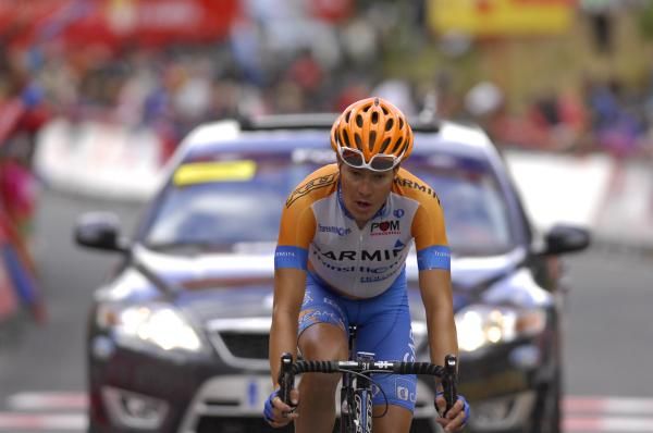 Tom Danielson (Garmin-Transitions) is battling hard in this Vuelta