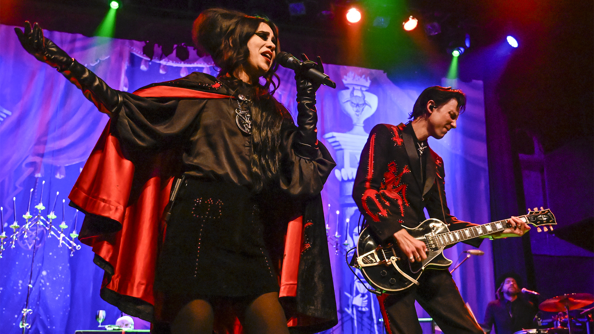 Alexandra James and Zachary James of Twin Temple perform at The Regency Ballroom on October 27, 2022 in San Francisco, California.