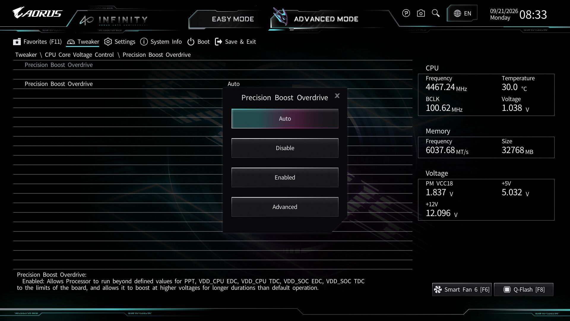 Gigabyte X870 Aorus Infinity - BIOS images