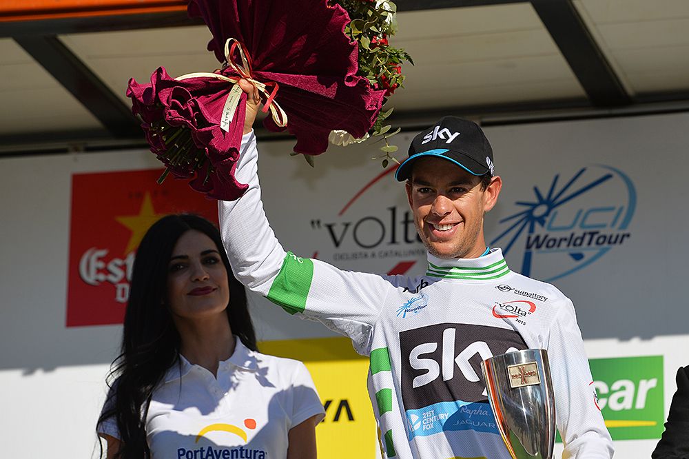Richie Porte (Team Sky) in the leader's jersey