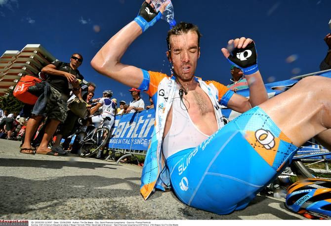 It was a hot race in 2009: David Millar cools off