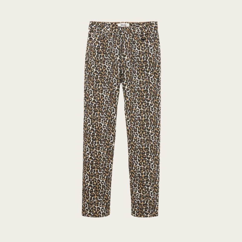 Balzac leopard print jeans cut out 