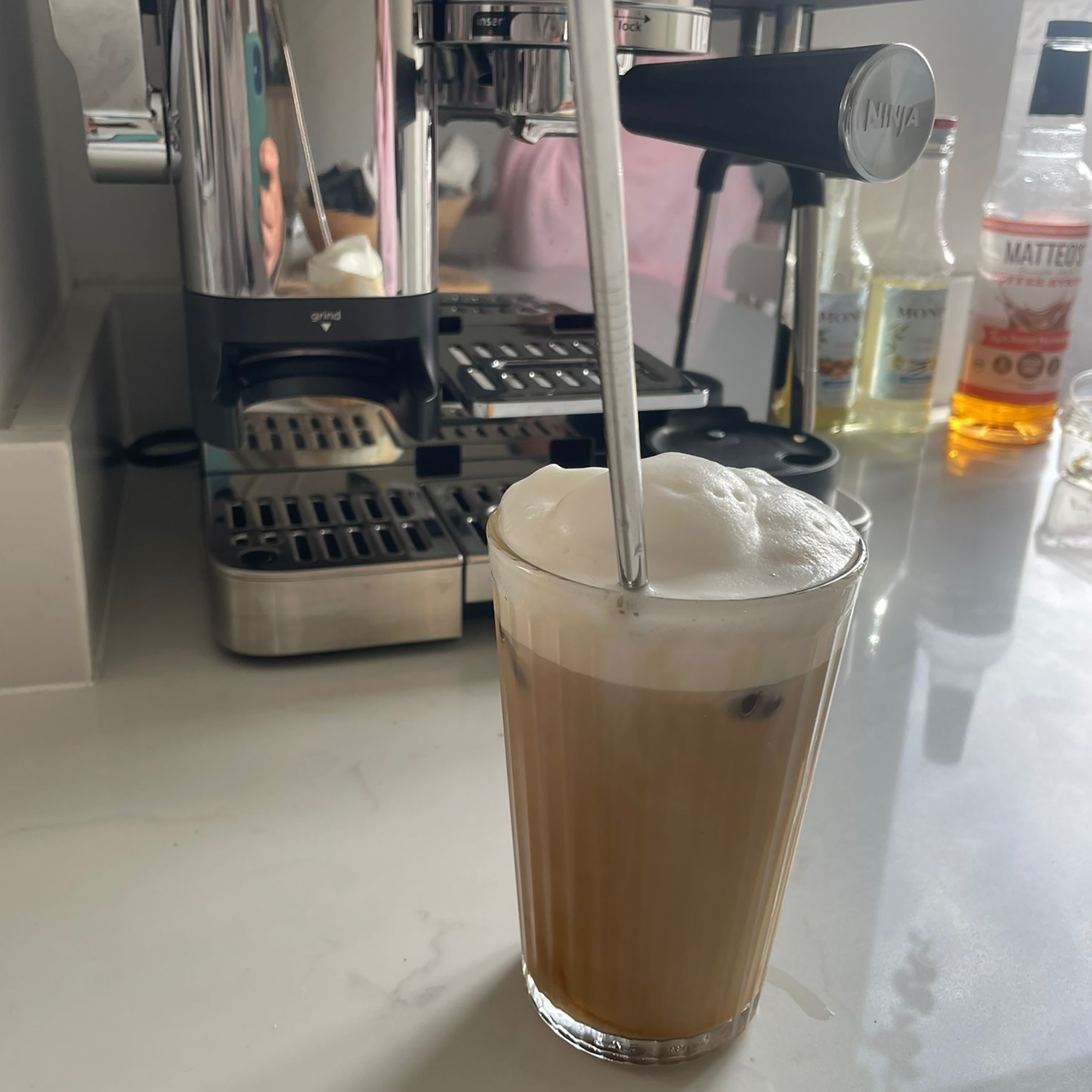 Ninja Luxe Cafe Pro with iced coffee