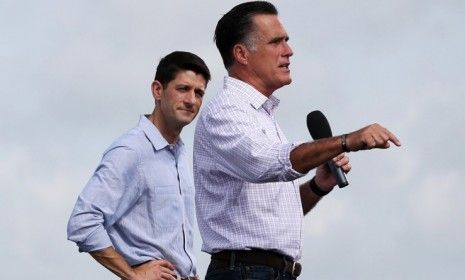 Mitt Romney and his running mate Paul Ryan campaign in Florida on Aug. 31