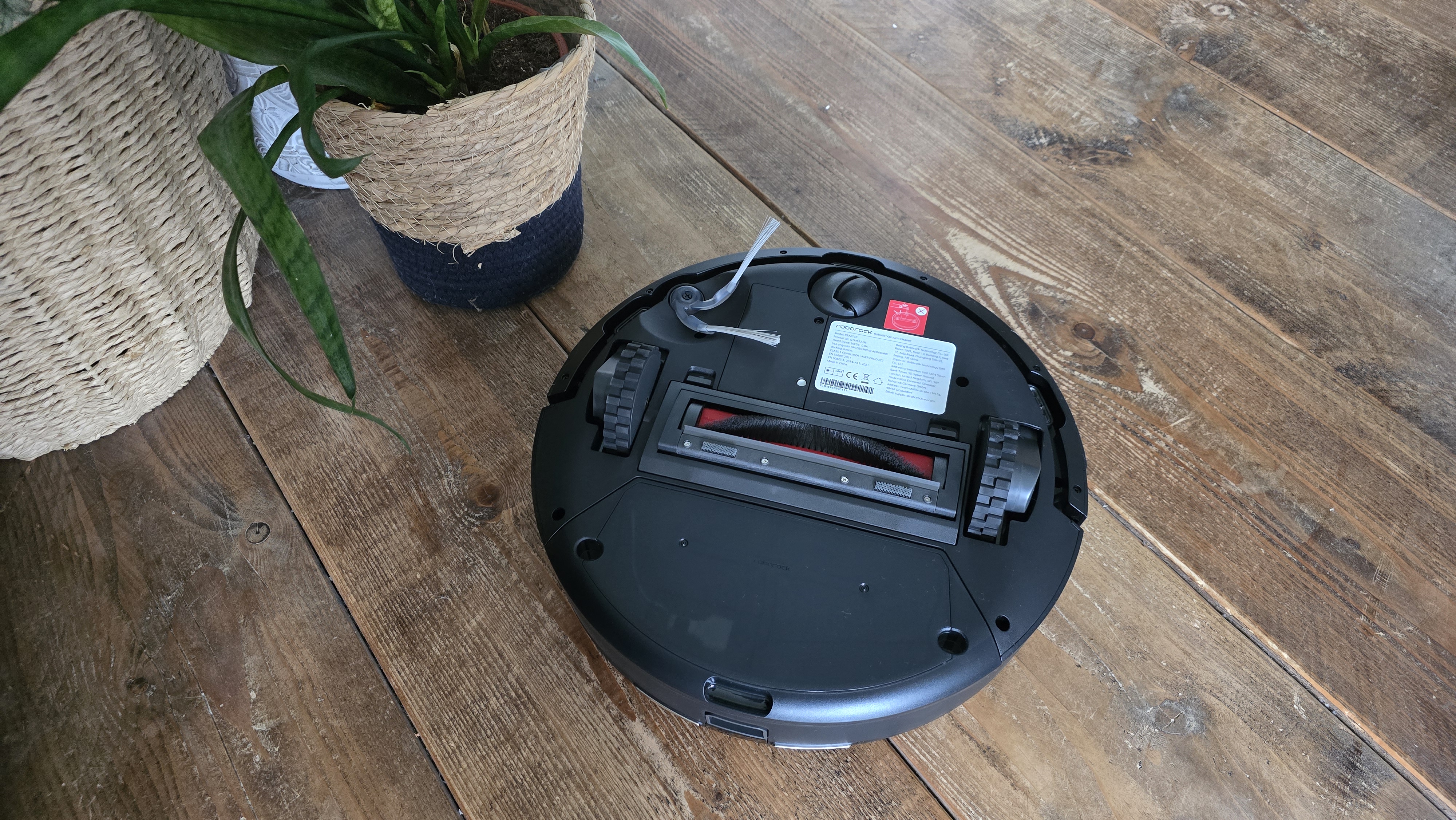 Roborock Q7 M5 robot vacuum upside down