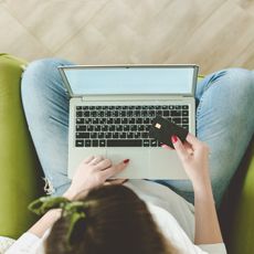 woman shopping online during prime day