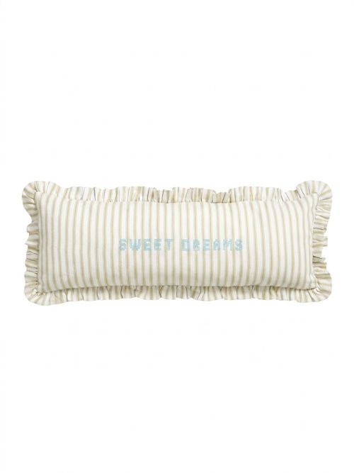 Blue & Yellow Sweet Dreams Pinstripe Cushion Cover 30x90cm 