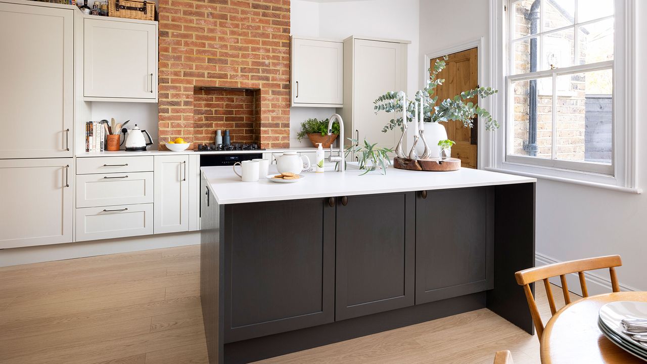 neutral kitchen with island