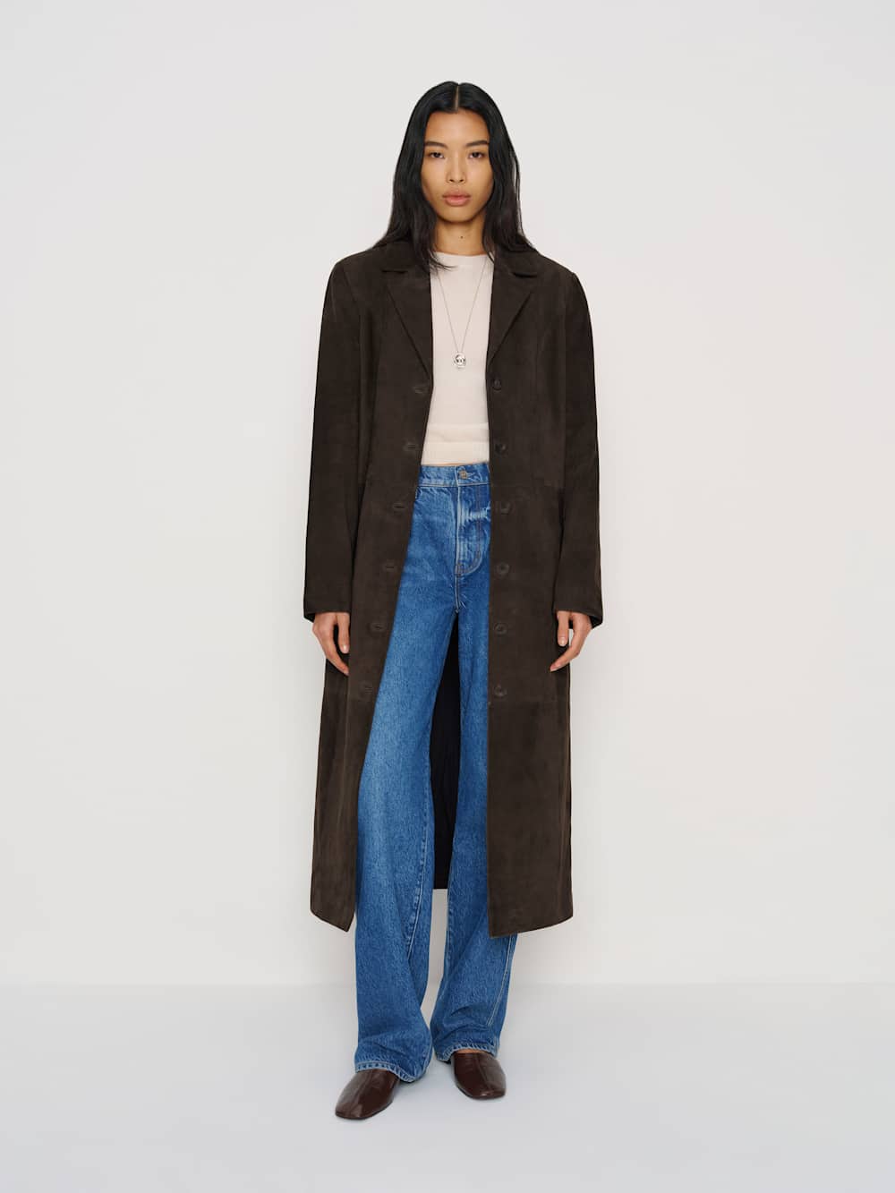 Veda Penny Oversized Suede Coat