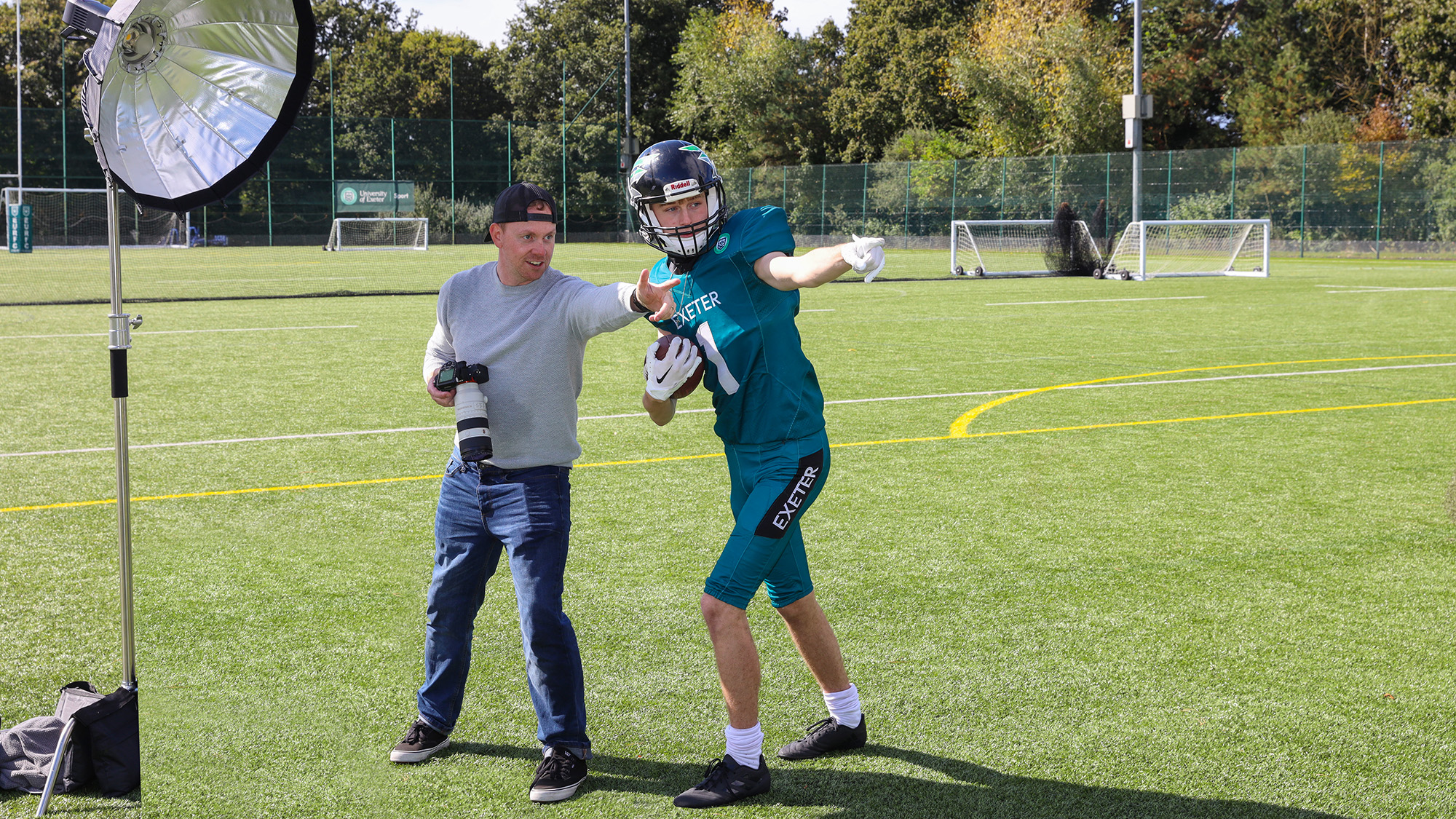 Equipment setup for sports photography