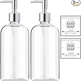 Chrome and Clear Soap Dispenser